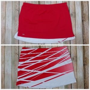 DUC Red Reversible Lightening Tennis Skirt